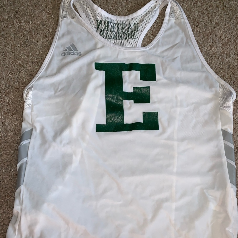 White razor back adidas Eastern tank top
